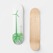 風力発電地帯のスケートボード スケートボード (正面)