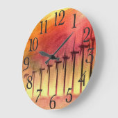 風力発電地帯の柱時計 ラージ壁時計 (傾斜)