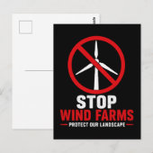 風力発電所の建設中止 私たちの風景を守ろう ポストカード (正面/裏面)