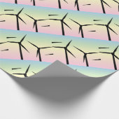 風力発電所の朝 ラッピングペーパー (角)