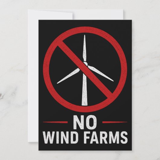風力発電所反対！風力タービン反対！ 招待状 (正面)