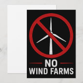 風力発電所反対！風力タービン反対！ 招待状 (正面/裏面)