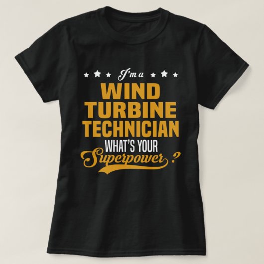 風力発電技術者 Tシャツ (デザイン正面)