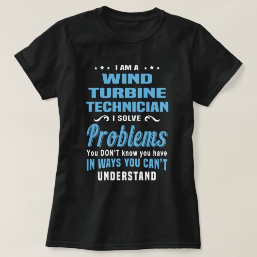 風力発電技術者 Tシャツ (デザイン正面)