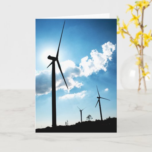 風力 カード (黄色い花)