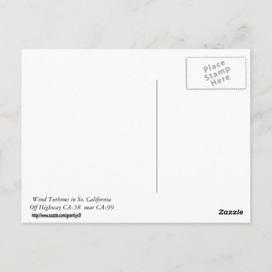 風力 ポストカード (裏面)
