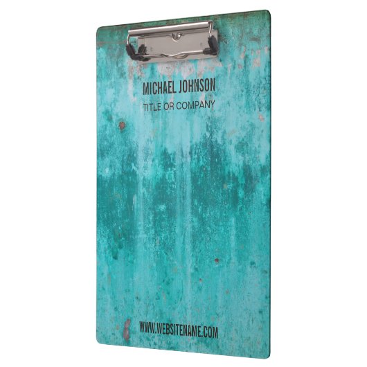 風化させたターコイズのコンクリートの壁の質 クリップボード (左)