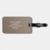 風化させたハート旅行荷物のラベルが付いているバーラップ ラゲッジタグ (裏面横)