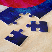 風化させたヴィンテージのコロラド州の州の旗 ジグソーパズル (側面)