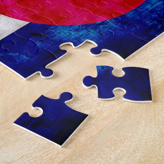 風化させたヴィンテージのコロラド州の州の旗 ジグソーパズル (側面)