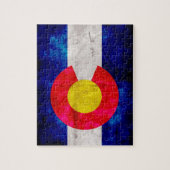 風化させたヴィンテージのコロラド州の州の旗 ジグソーパズル (縦)