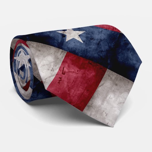 風化させたヴィンテージのテキサス州の州の旗 ネクタイ (ロール)