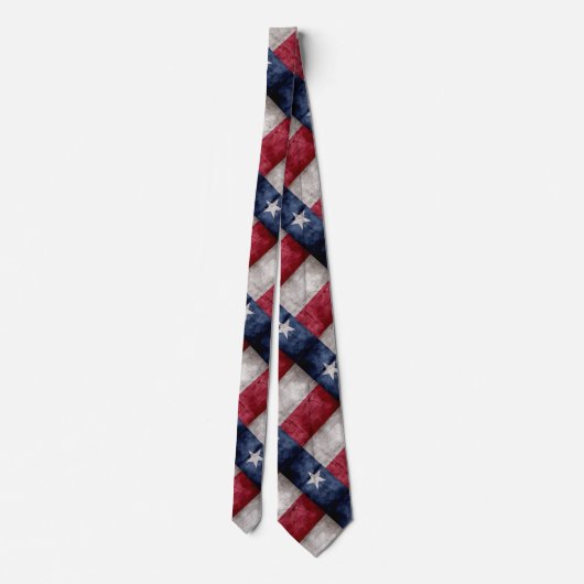 風化させたヴィンテージのテキサス州の州の旗 ネクタイ (裏面)