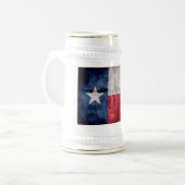 風化させたヴィンテージのテキサス州の州の旗 ビールジョッキ (正面左)