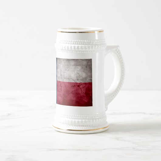 風化させたヴィンテージのテキサス州の州の旗 ビールジョッキ (正面右)