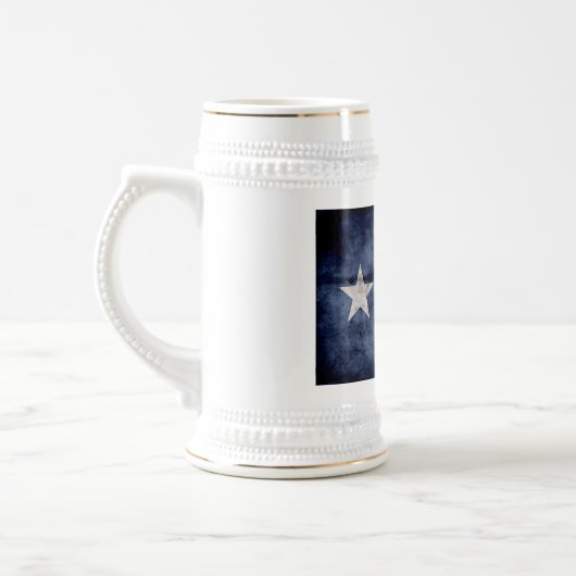 風化させたヴィンテージのテキサス州の州の旗 ビールジョッキ (左)