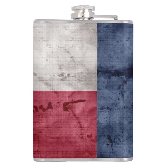 風化させたヴィンテージのテキサス州の州の旗 フラスク (裏面)