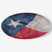 風化させたヴィンテージのテキサス州の州の旗 ペーパープレート (アングル)