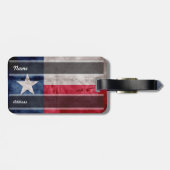 風化させたヴィンテージのテキサス州の州の旗 ラゲッジタグ (裏面横)