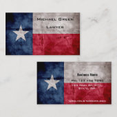 風化させたヴィンテージのテキサス州の州の旗 名刺 (正面/裏面)