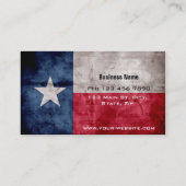 風化させたヴィンテージのテキサス州の州の旗 名刺 (裏面)