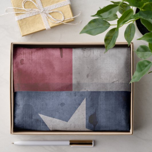 風化させたヴィンテージのテキサス州の州の旗 薄葉紙 (ギフト)