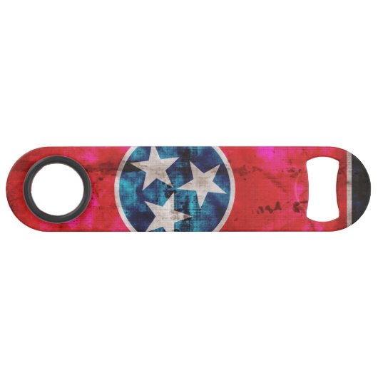 風化させたヴィンテージのテネシー州の州の旗 スピード栓抜き (正面(横))