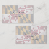 風化させたヴィンテージのメリーランドの州の旗 名刺 (正面/裏面)