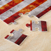 風化させたヴィンテージの米国旗 ジグソーパズル (側面)