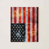 風化させたヴィンテージの米国旗 ジグソーパズル (縦)