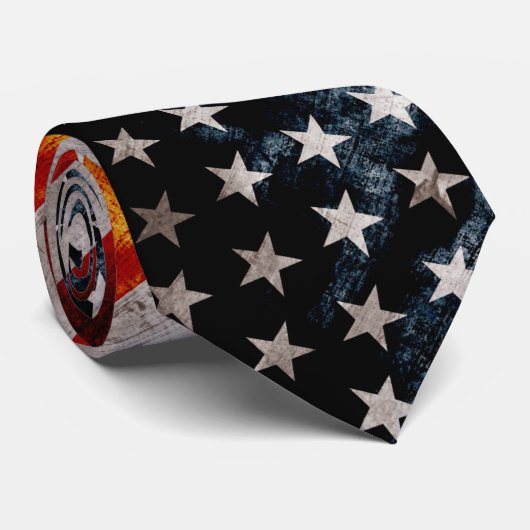 風化させたヴィンテージの米国旗 ネクタイ (ロール)