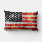 風化させたヴィンテージの米国旗 ランバークッション (裏面)