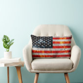 風化させたヴィンテージの米国旗 ランバークッション (椅子)