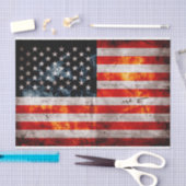 風化させたヴィンテージの米国旗 薄葉紙 (クラフト)