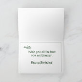 風化させた公園のベンチのバースデー・カード カード (内部)