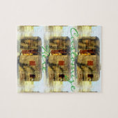 風化させた木製のジプシーのキャラバン ジグソーパズル (横)