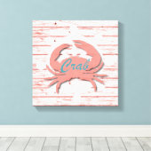 風化させた木|プリントの素朴で航海のなカニ キャンバスプリント (インサイチュ (ウッドフロア))