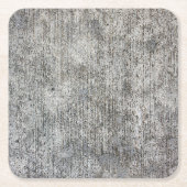 風化させた灰色のセメントの歩道 スクエアペーパーコースター (正面)