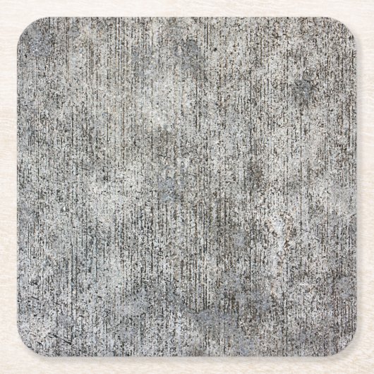 風化させた灰色のセメントの歩道 スクエアペーパーコースター (正面)