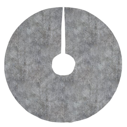 風化させた灰色のセメントの歩道 ブラッシュドポリエステルツリースカート (正面)