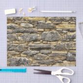 風化させた石造りの古い壁の質 薄葉紙 (クラフト)