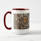 風化させた結び目木マグ マグカップ (左)