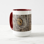 風化させた結び目木マグ マグカップ (正面左)