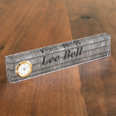 風化させた鉄片 デスクネームプレート (側面)