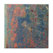 風化させた錆ついた金属の質 タイル (正面)