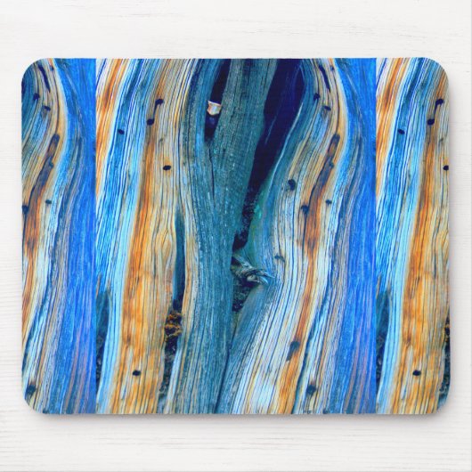 風化させた青い納屋板 マウスパッド (正面)