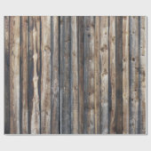 風化させ、素朴な開拓されたカラフルな納屋木 ラッピングペーパー (フラット)