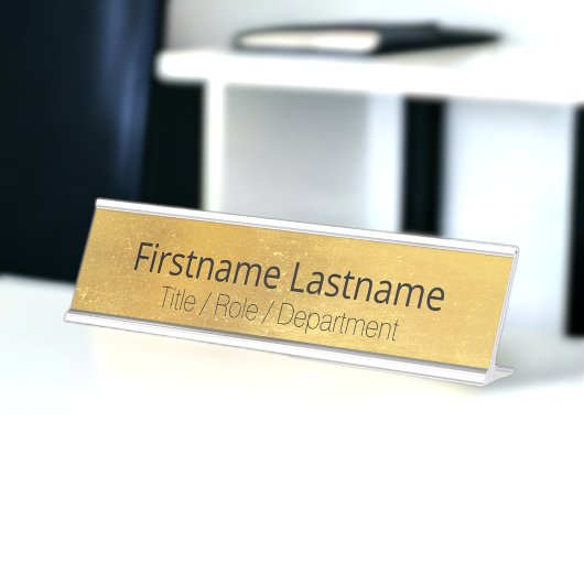 風化されたアンティーク真鍮金ゴールド+ブカスタムックドアまたは デスクネームプレート