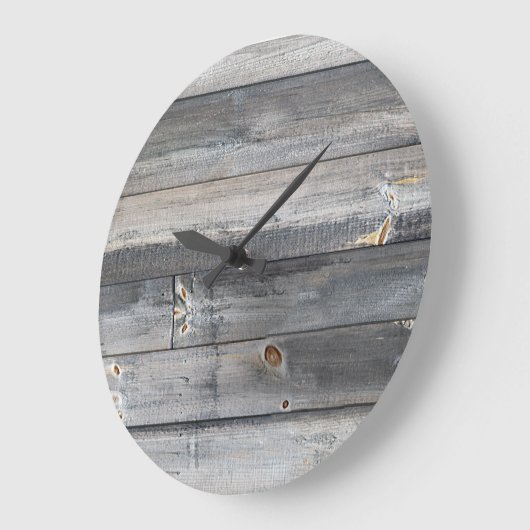 風化されたウッドファームハウス ラージ壁時計 (傾斜)