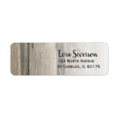 風化されたカントリーバーンウッド差出人住所 ラベル (正面)